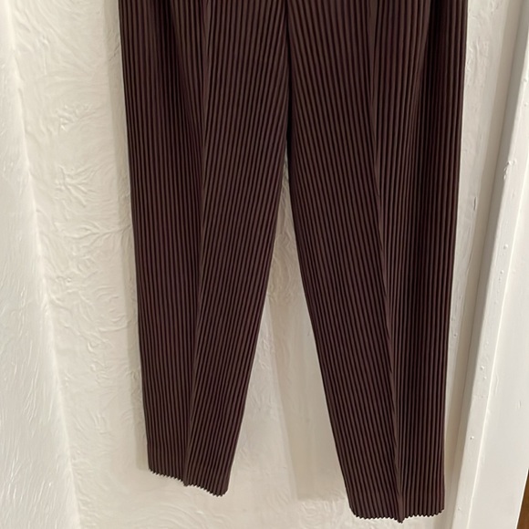 HOMME PLISSÉ ISSEY MIYAKE Men's Pleated 3 Pants Size 34 In Burnt Brown - Picture 5 of 8